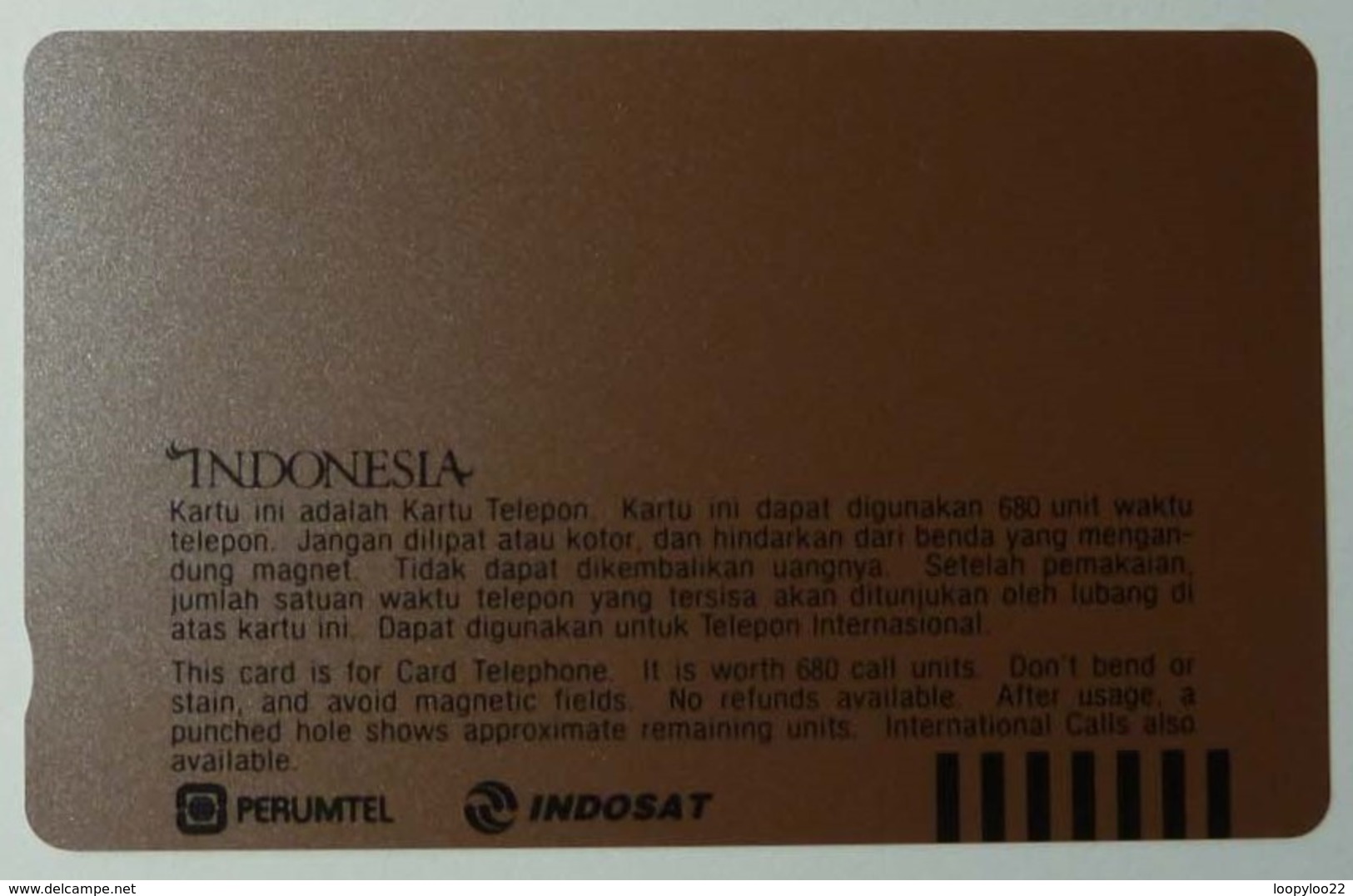 INDONESIA - Private - IND-P-22 - 680 Units - Bank Negara - 1990 - 5000ex - Permutel - Indosat - Mint - Indonesia