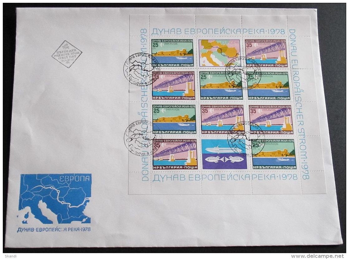 BULGARIEN 1978 Mi-Nr. 2652/53 Kleinbogen FDC - Used Stamps