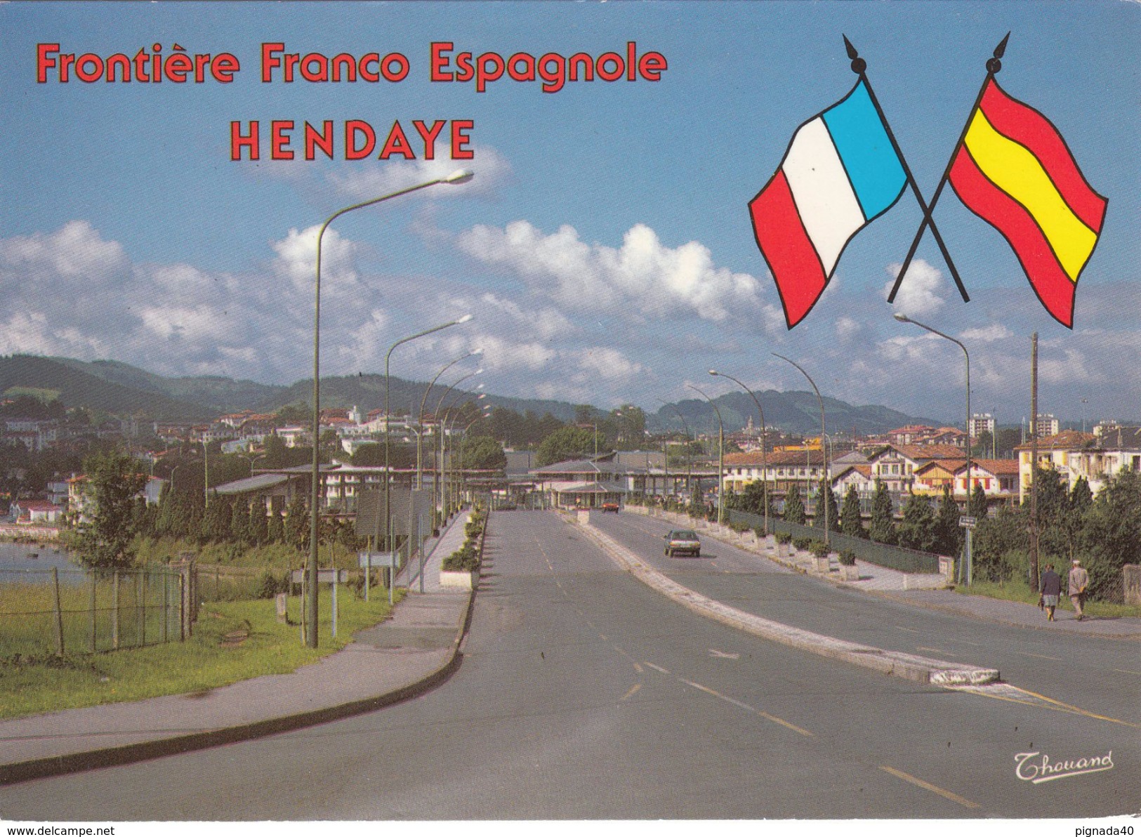 G , Cp , DOUANE , HENDAYE , Frontière Franco-Espagnole - Douane