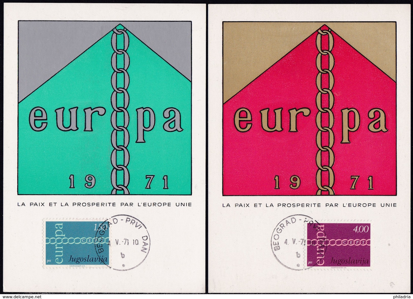 EUROPE 1971, Maximum Cards - Covers & Documents