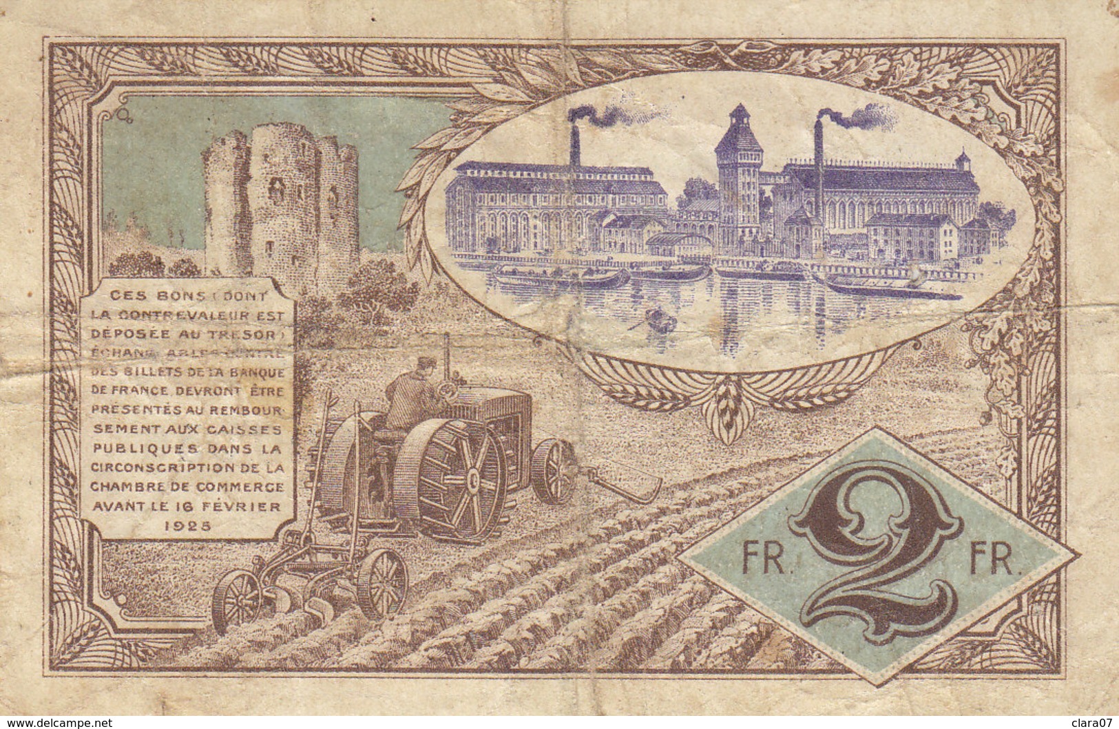 RARE Billet 2 Francs 2 F Chambre De Commerce De Corbeil 1920 Série 19 N° 000.056 - Chambre De Commerce