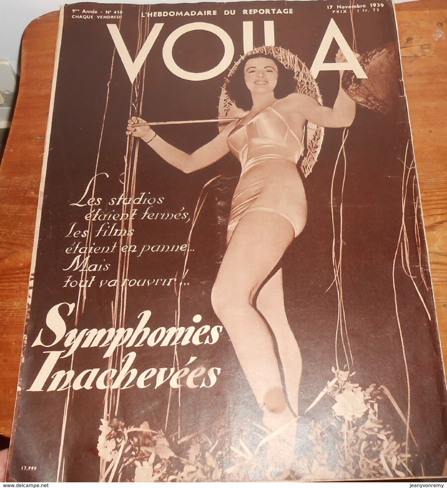 Voilà. N°450. 17 Novembre 1939. Le Mystère De La Vie Animale. Michel Simon Et Michèle Morgan. Lune Viala. - 1900 - 1949