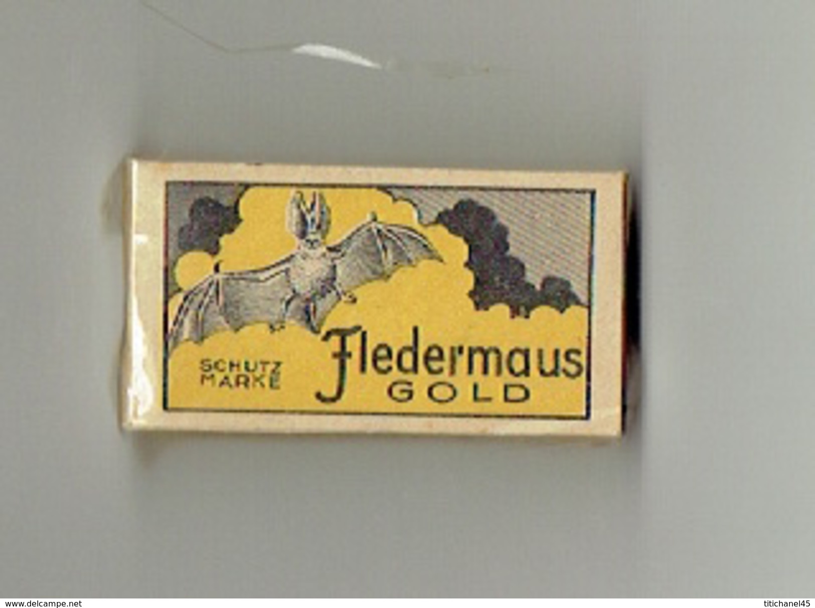 BOITE DE 10 LAMES DE RASOIR - BOX  10 LAMETTA DA BARBA  FLEDERMAUS GOLD  - Hojas-hoja Razor Blades-blade - Rasierklingen - Lames De Rasoir