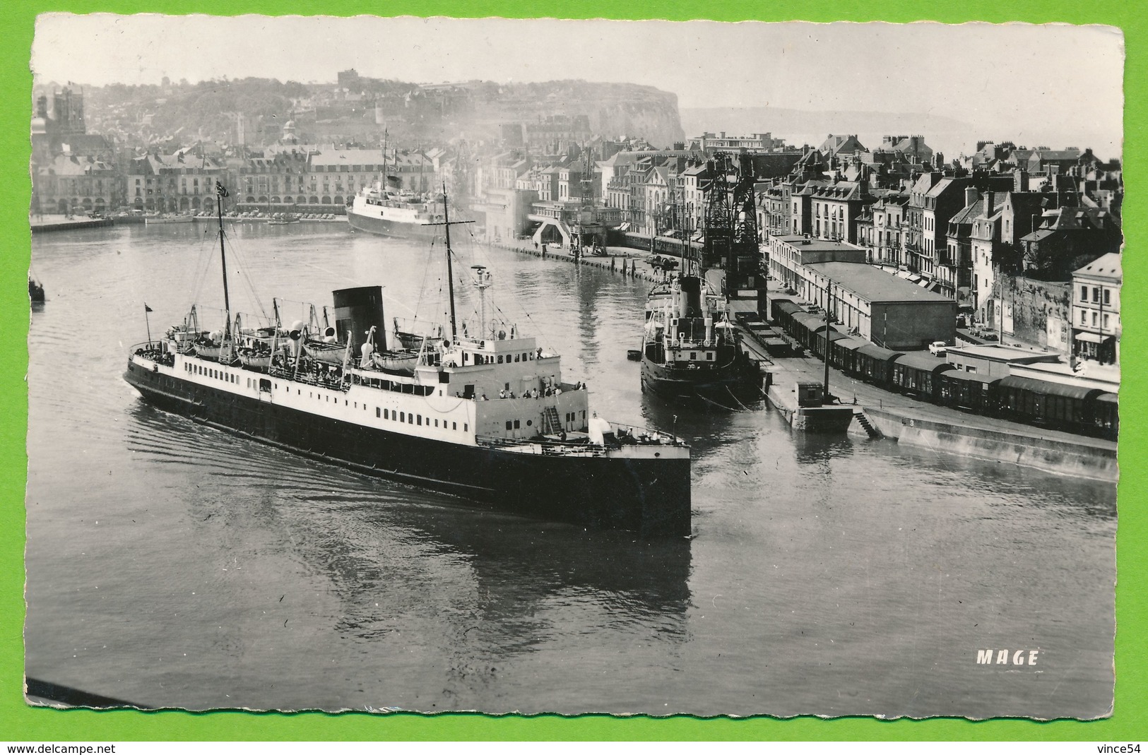 DIEPPE - Vue Générale Du Port Paquebot Liner Photo Véritable - Dieppe