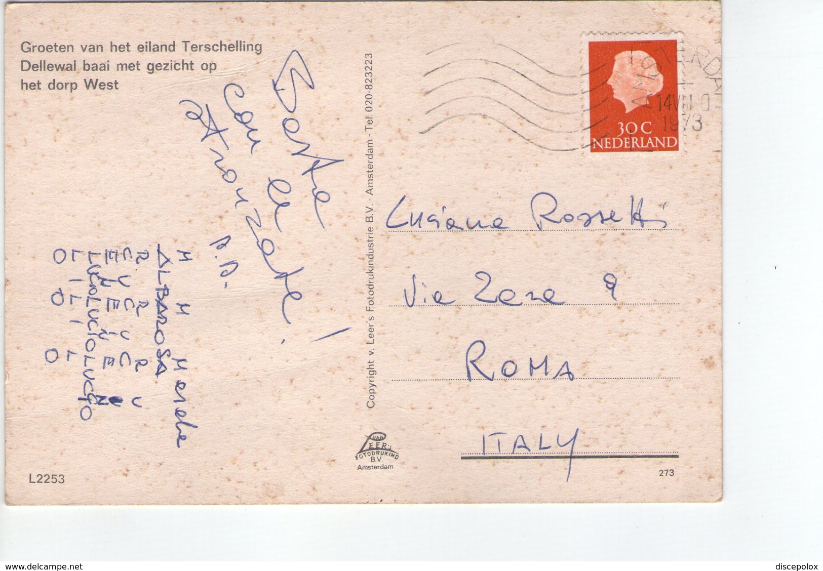 U287 Postcard Groeten Van Het Eiland Terschelling _ WRITED - Terschelling