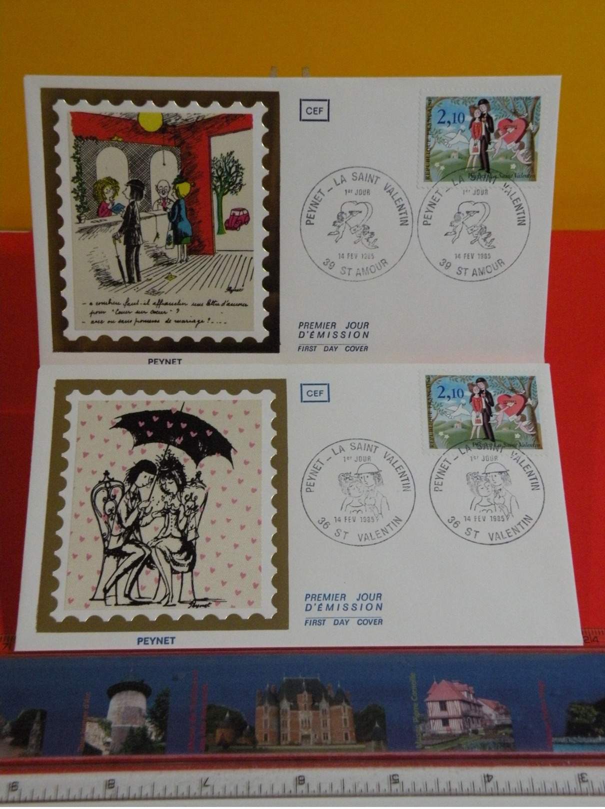 France > FDC > 1990-99 > Peynet, La Saint Valentin - 36 St Valentin - 14.2.1985 - 1er Jour FDC-Coté 8 &euro; Lot 2 FDC - 1980-1989