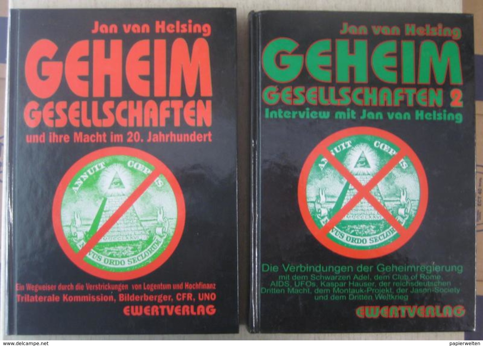 Jan Van Helsing - Geheimgesellschaften 1 + 2, Ewert Verlag 1995 / Verschwörungstheorien - Sonstige & Ohne Zuordnung