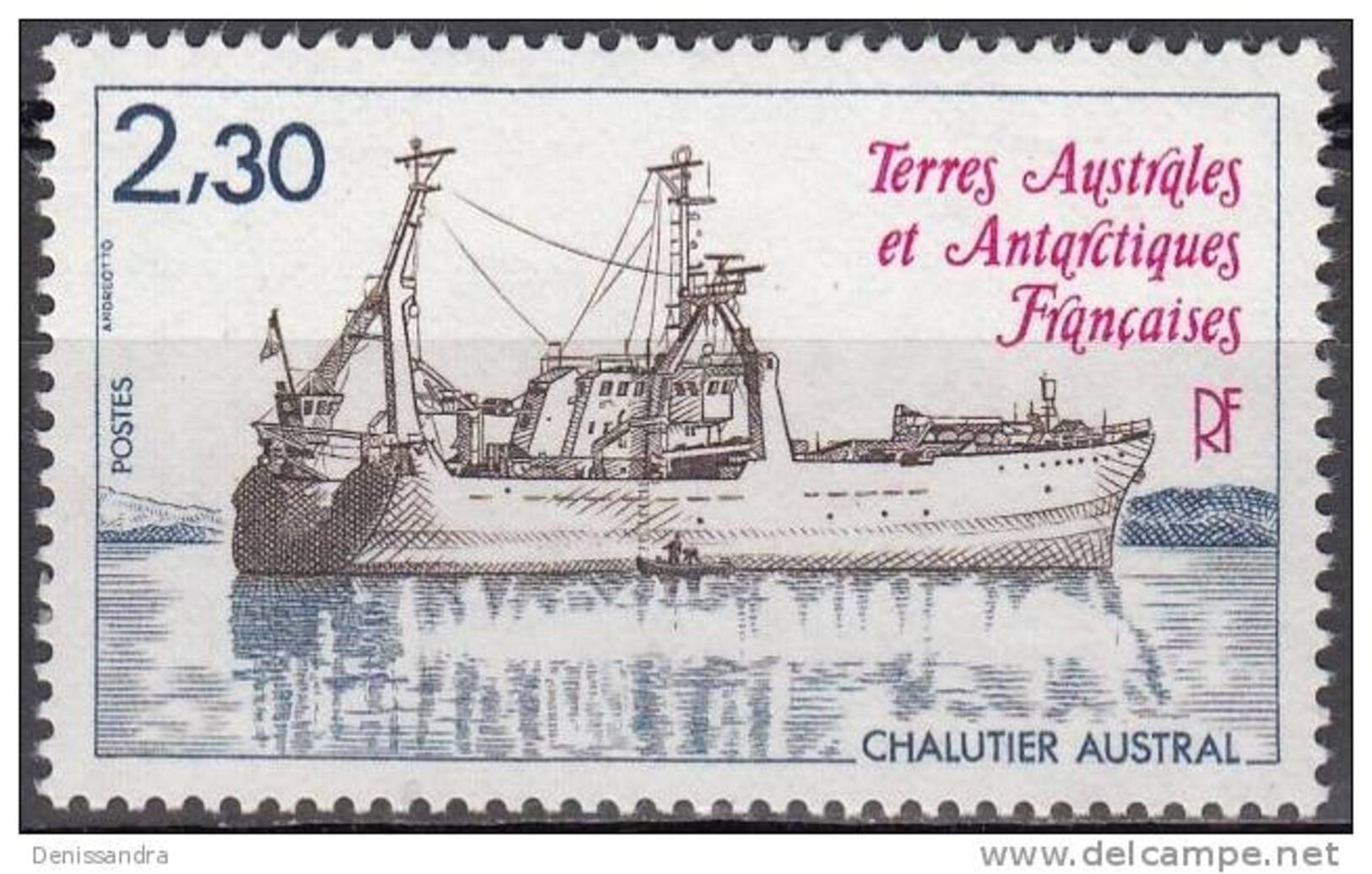 TAAF 1982 Yvert 100 Neuf ** Cote (2015) 1.90 Euro Chalutier Austral - Neufs