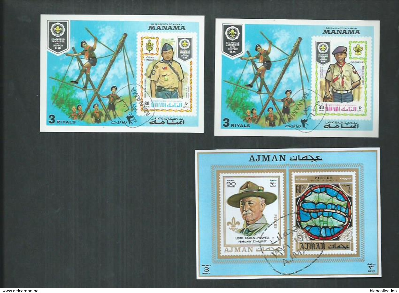 Scoutisme. 25 Blocs Oblitérés Différents (Manama, Ajman) Baden Powell - Gebraucht