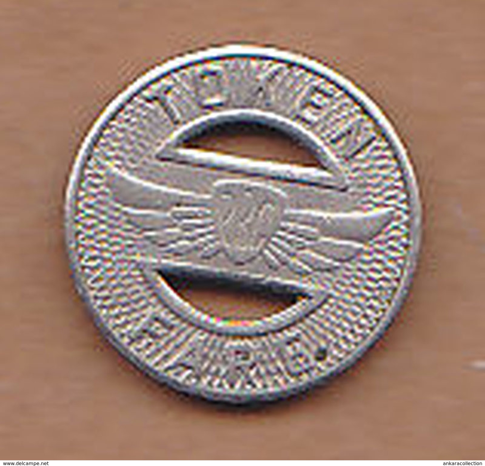 AC -  PITTSBURGH RAILWAYS CO TOKEN FARE TRANSIT TROLLEY STREETCAR TOKEN SILVER WINGS PRC TOKEN - JETON - Noodgeld