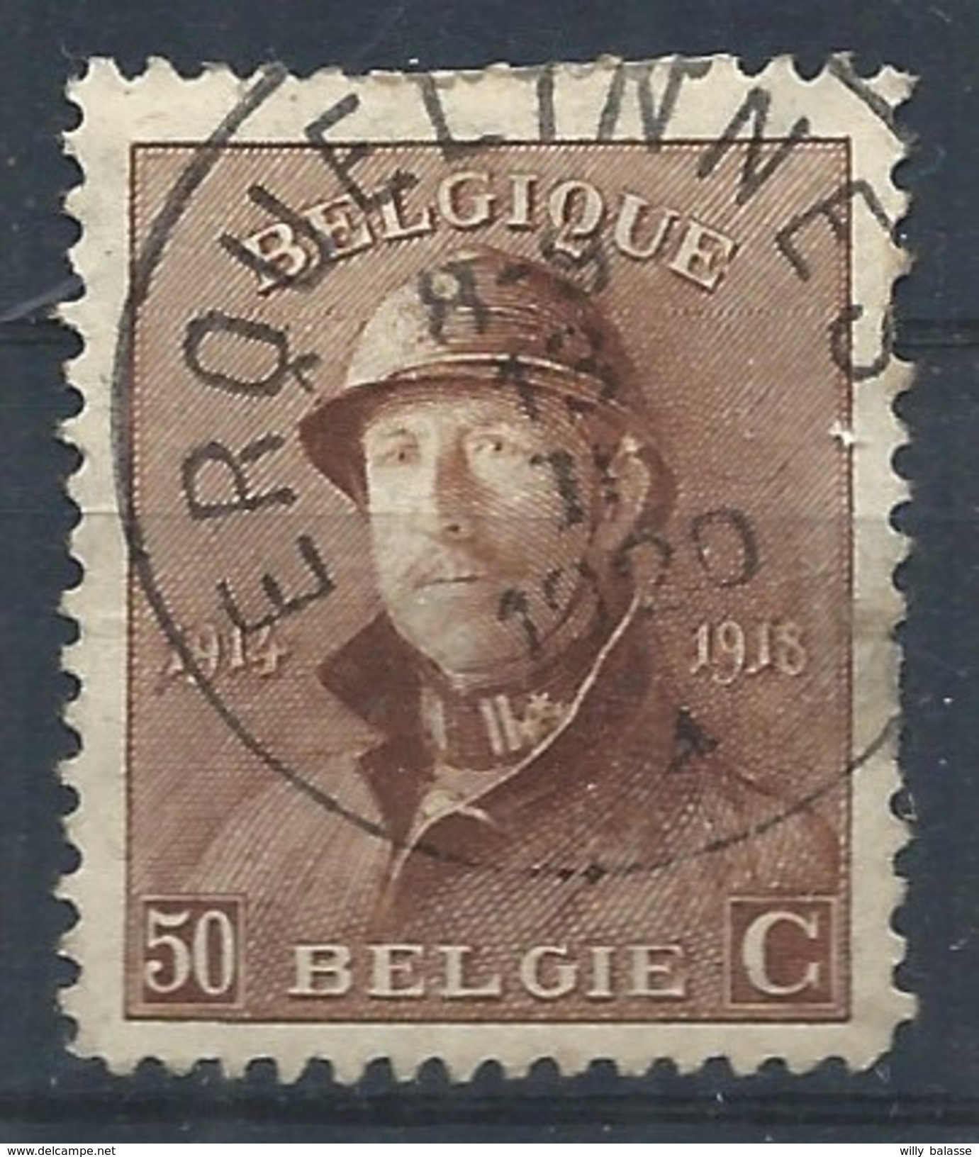 N°174, 50c Brun Càd ERQUELINES /1920 - 1919-1920 Trench Helmet