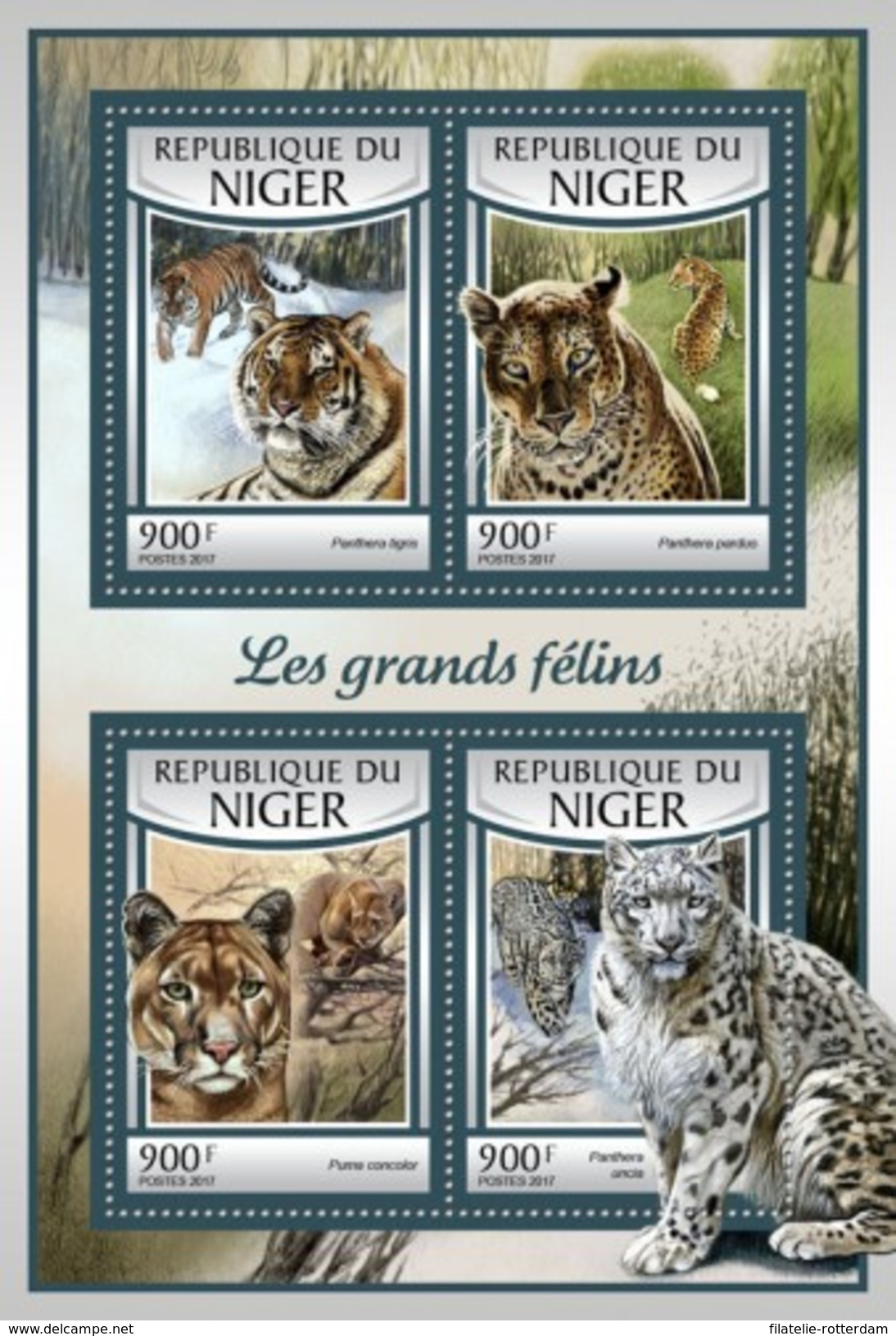 Niger - Postfris / MNH - Sheet Grote Katachtigen 2017 - Niger (1960-...)