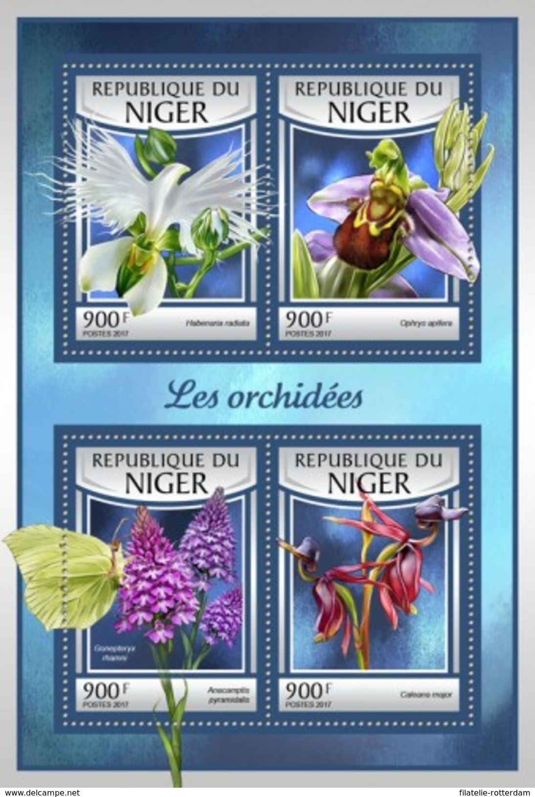 Niger - Postfris / MNH - Sheet Orchideën 2017 - Niger (1960-...)