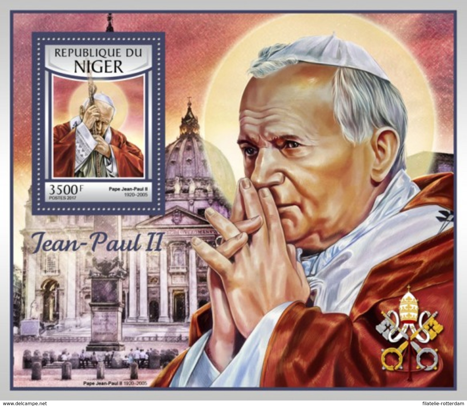 Niger - Postfris / MNH - Sheet Paus John Paul II 2017 - Niger (1960-...)