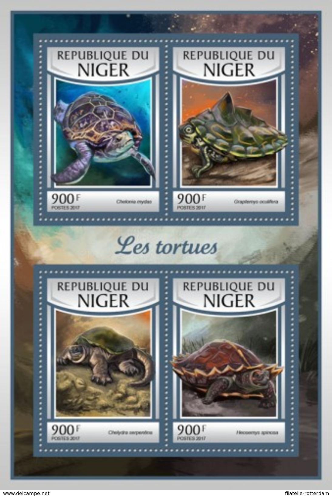 Niger - Postfris / MNH - Sheet Schildpadden 2017 - Niger (1960-...)