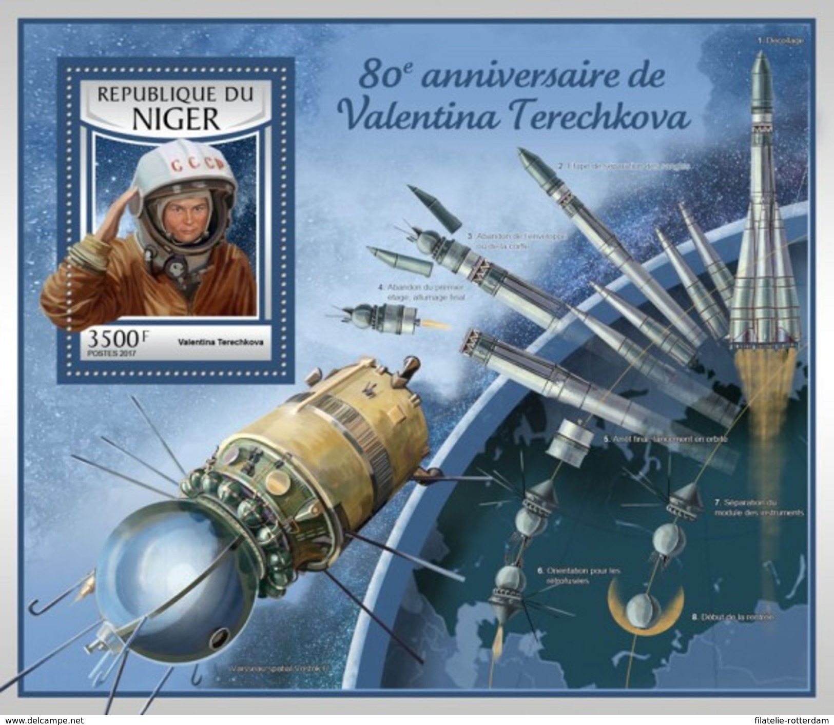 Niger - Postfris / MNH - Sheet Valentina Tereshkova 2017 - Niger (1960-...)