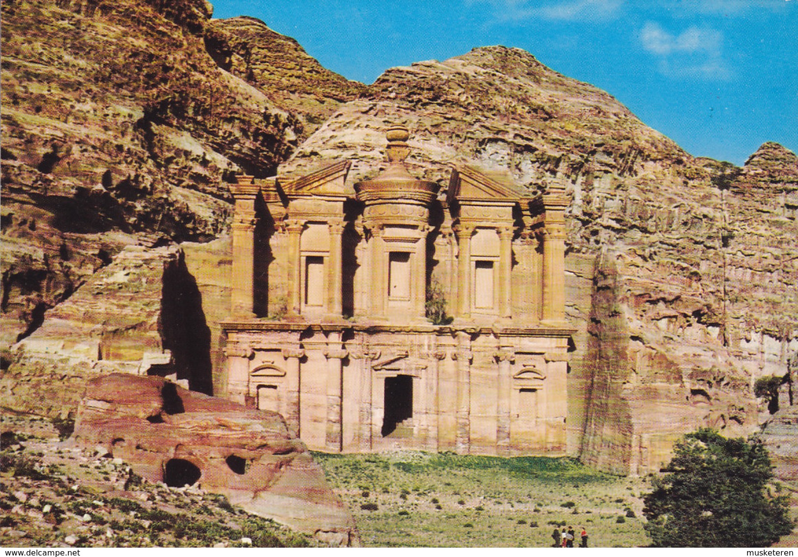 Jordan PPC View Of Eddeer At Petra Zkaili Library Amman Jordan (2 Scan) - Jordanien