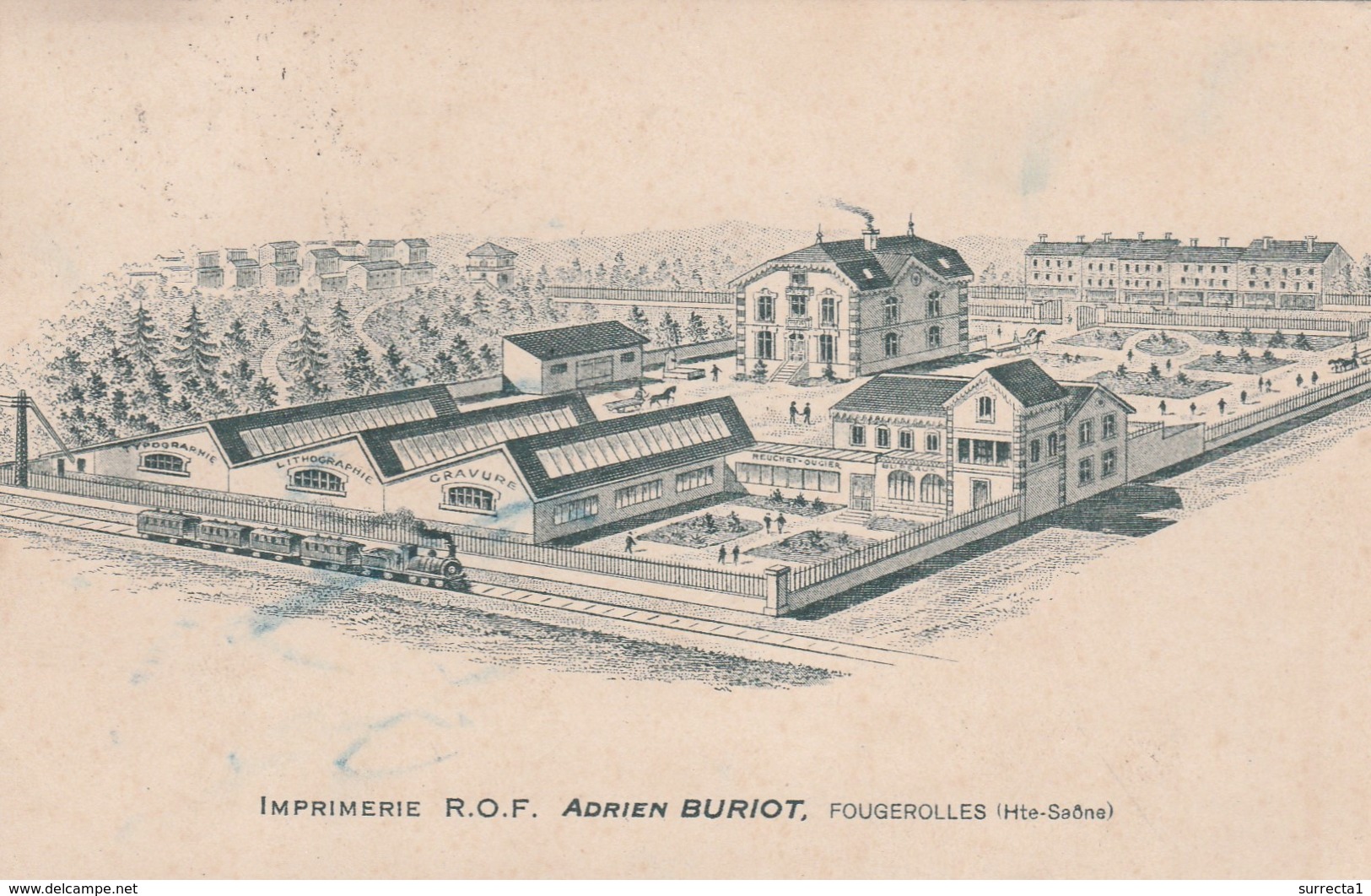 Carte Commerciale 1932 Adrien BURIOT / Imprimerie / 70 Fougerolles Haute-Saône - Autres & Non Classés