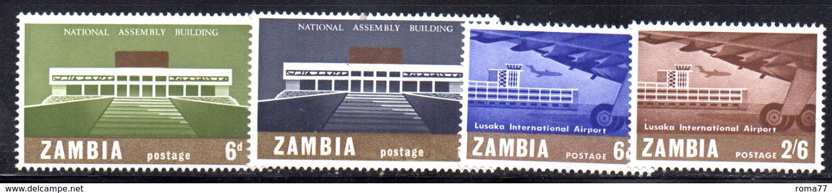 R862 - ZAMBIA  1967 , Serie 30/31 + 32/33   Gomma Integra  ***  MNH - Zambia (1965-...)