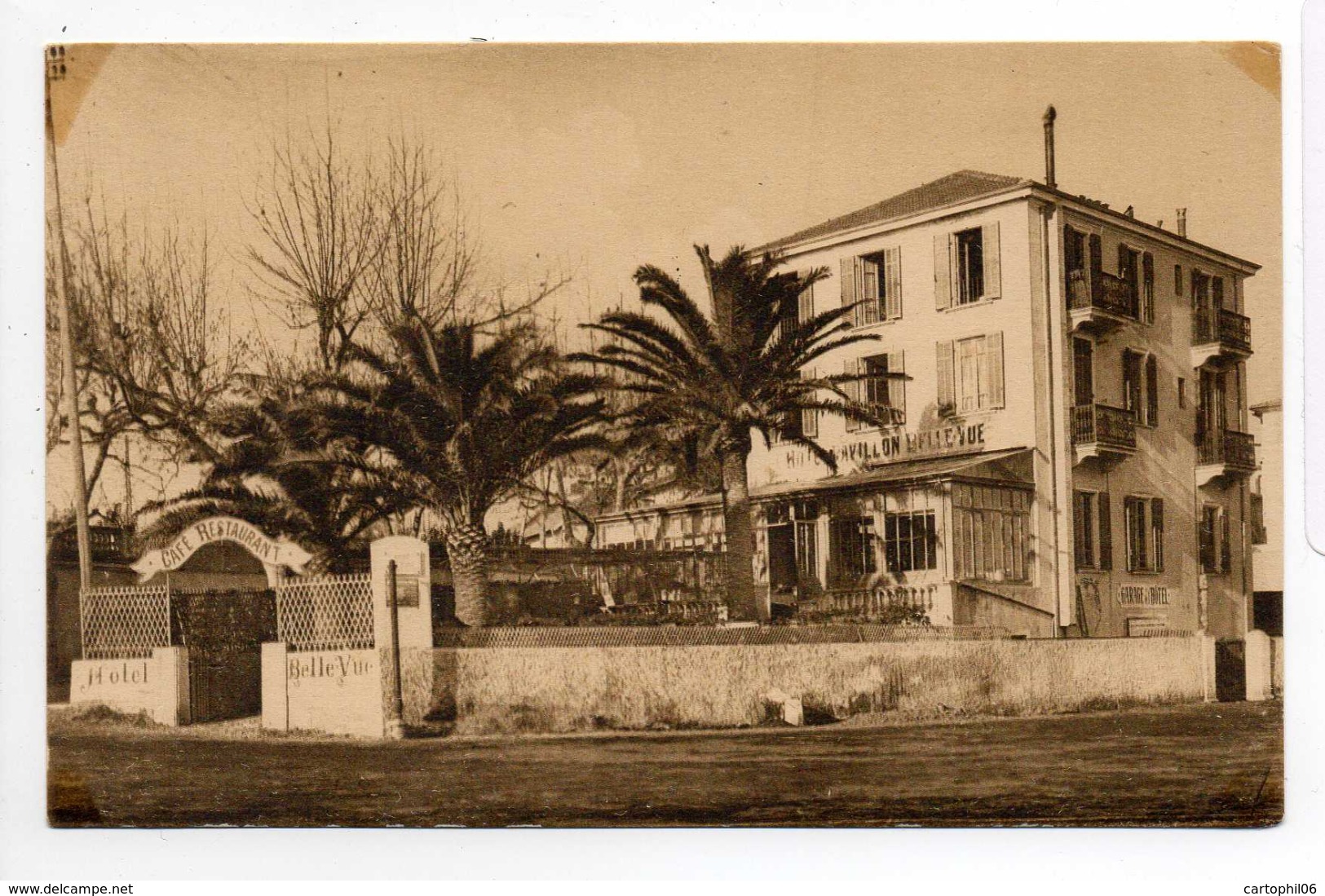 - FRANCE (06) - CPA Vierge ANTIBES - HOTEL PAVILLON BELLEVUE - J. GAILLARD, Propriét. - Imp. G. MATTHIEU - - Autres & Non Classés