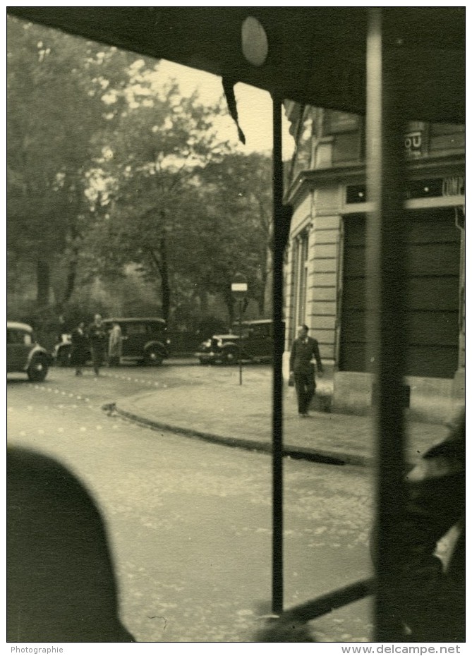 France Paris Scene De Rue Automobiles Ancienne Photo Sylvain Knecht Vers 1940 - Other & Unclassified