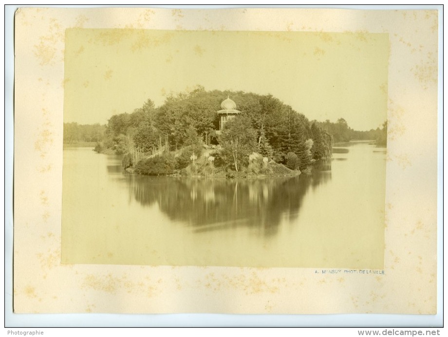 France Paris Lac Du Bois De Boulogne Ancienne Photo Mansuy 1868 - Old (before 1900)