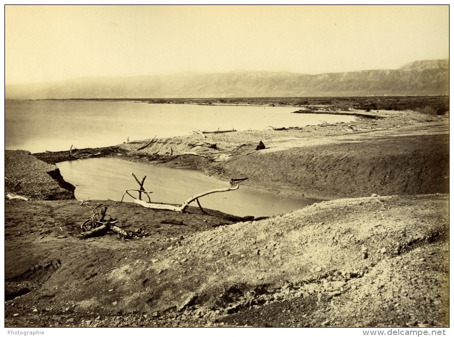Palestine Mer Morte Dead Sea Panorama Ancienne Photo Felix Bonfils 1870 - Old (before 1900)