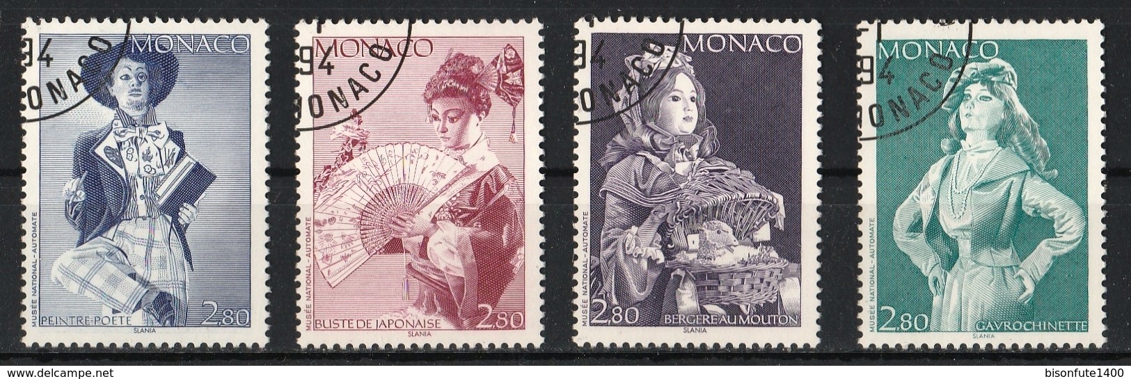 Monaco 1994 : Timbres Yvert & Tellier N° 1919 à 1922. - Usados