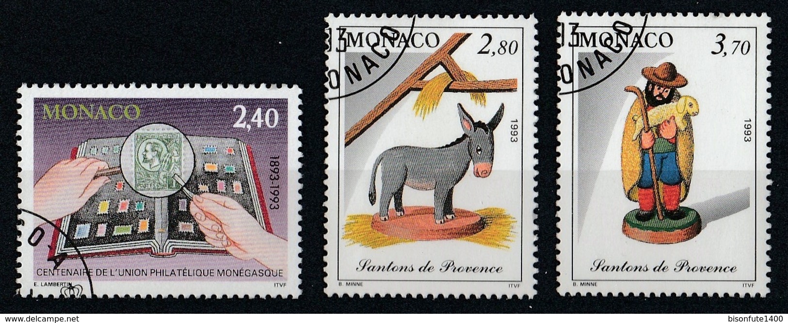 Monaco 1993 : Timbres Yvert & Tellier N° 1911 - 1912 Et 1913. - Usados