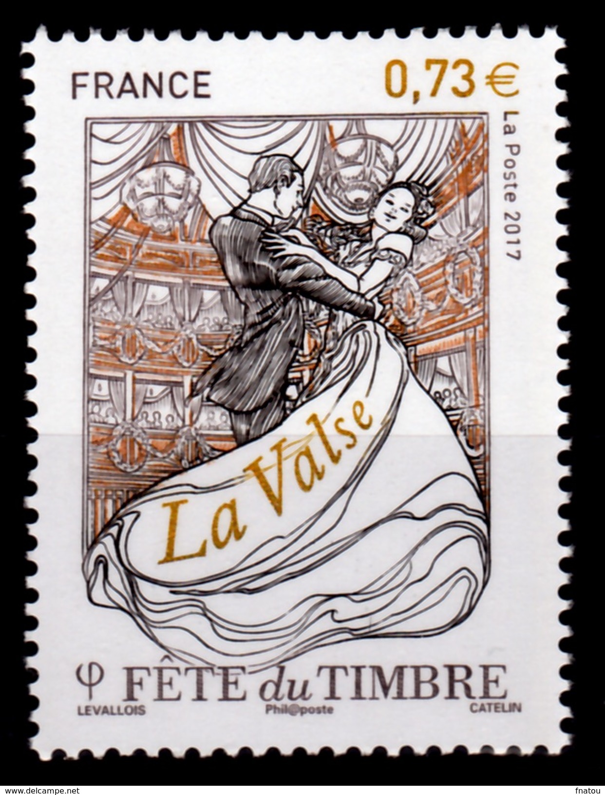 France, Dance, The Waltz, Stamp Day, 2017, MNH VF - Unused Stamps