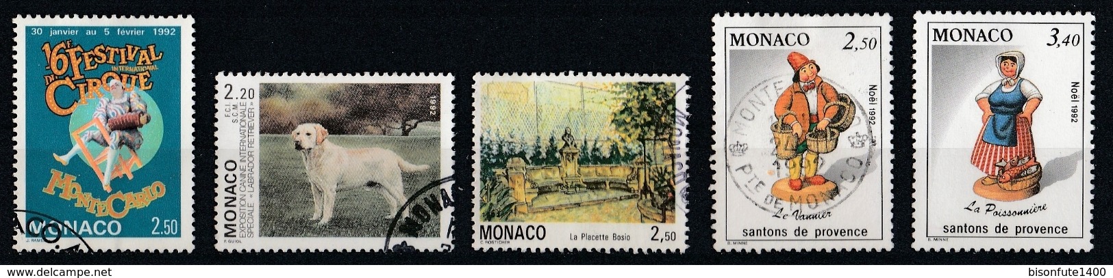 Monaco 1992 : Timbres Yvert & Tellier N° 1810 - 1813 - 1833 - 1846 Et 1847. - Usados