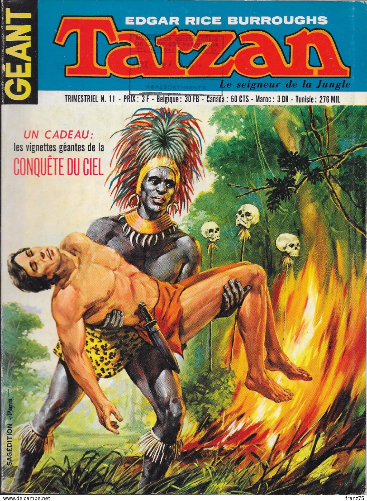 Tarzan Géant N°11/1972-Prisonnier Des Pirates/Les Barbares-Sagedition-TBE - Tarzan