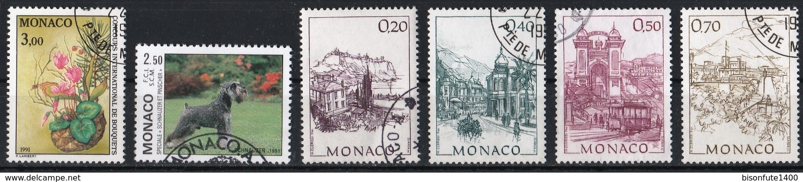 Monaco 1991 : Timbres Yvert & Tellier N° 1759 - 1760 - 1762 - 1763 - 1764 - 1765 Et 1767. - Usados