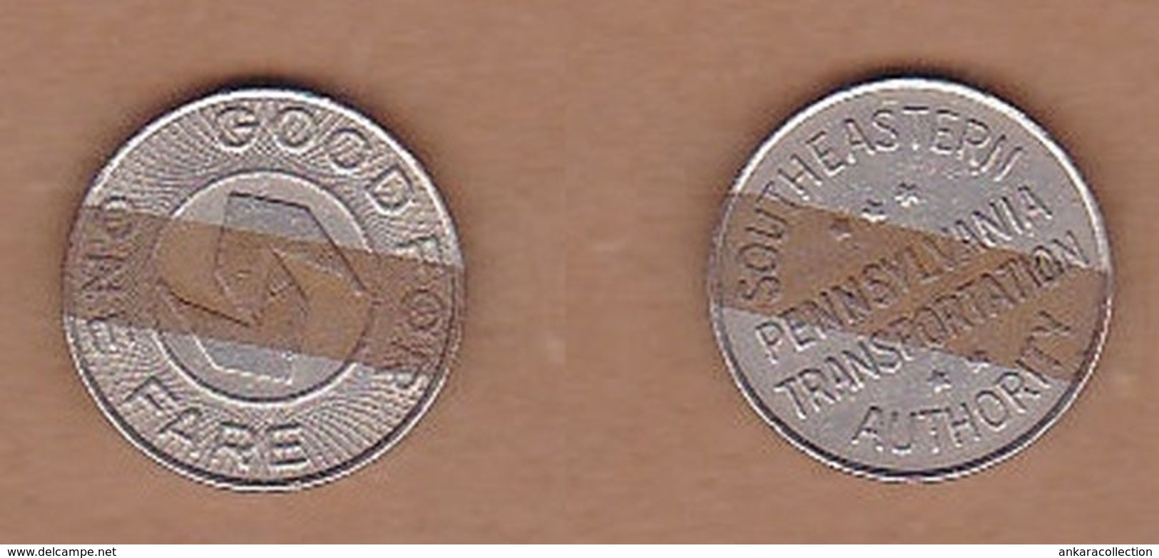 AC -  SOUTHEASTERN PENNSYLVANIA TRANSPORTATION AUTHORITY GOOD FOR ONE FARE TOKEN - JETON - Monedas/ De Necesidad