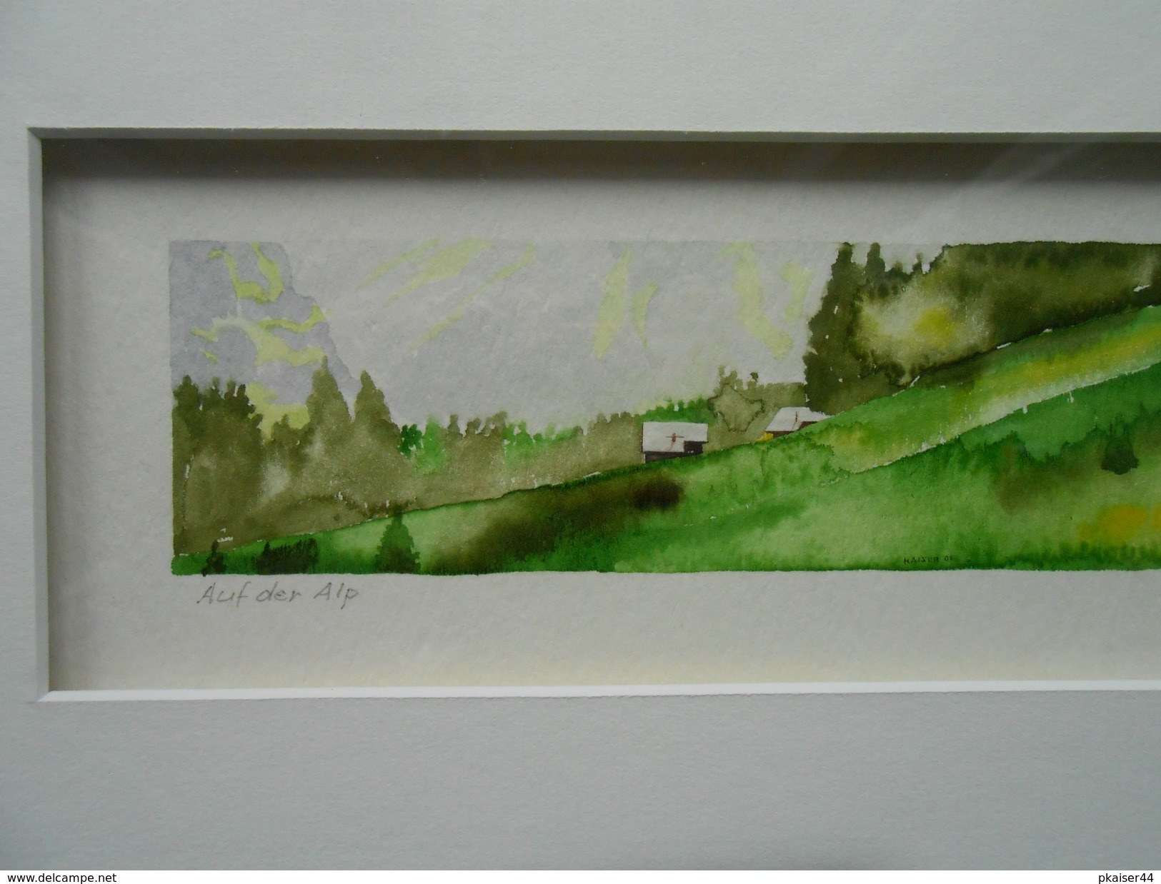 Aquarell CH "Auf Der Alp" GR - 295 € - (R) - Aquarelles