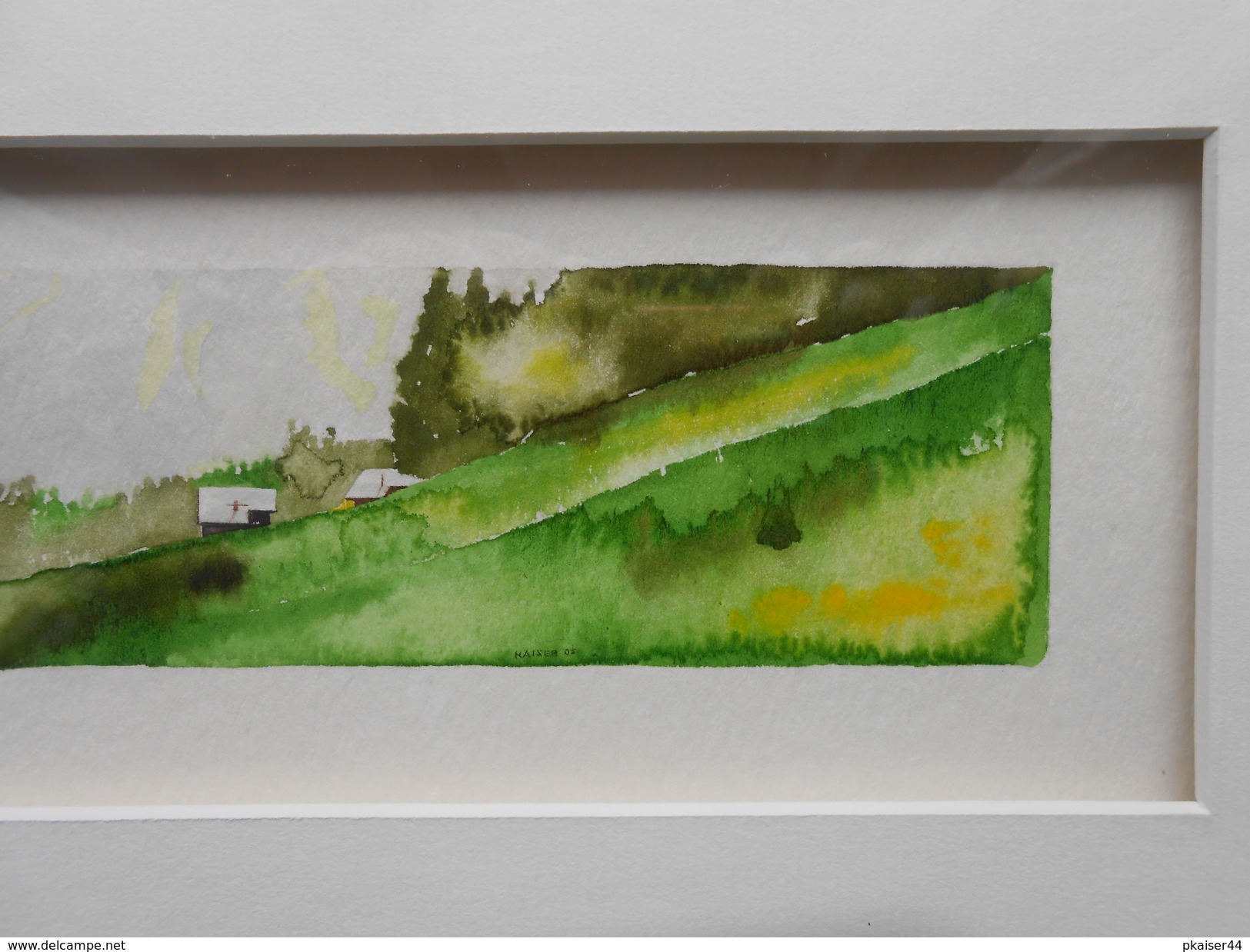 Aquarell CH "Auf Der Alp" GR - 295 € - (R) - Aquarelles