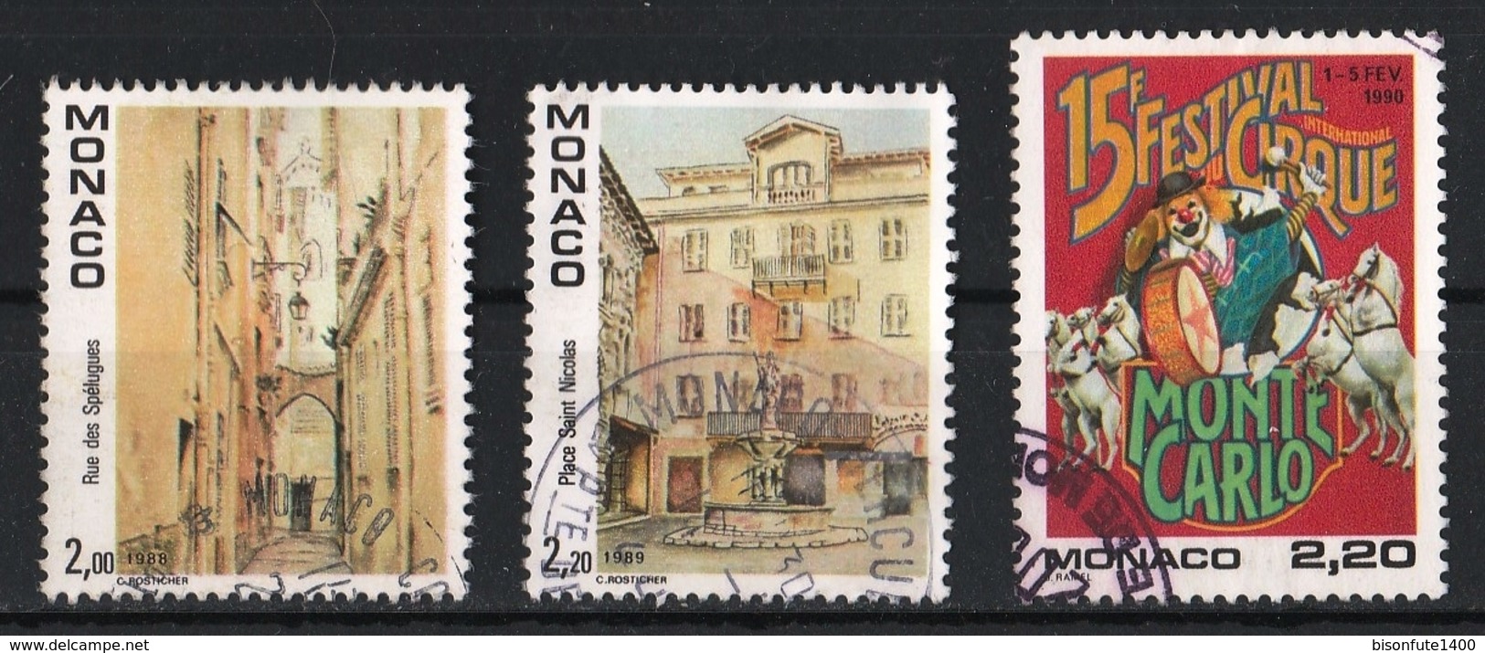 Monaco 1989 : Timbres Yvert & Tellier N° 1669 - 1670 Et 1703. - Usados