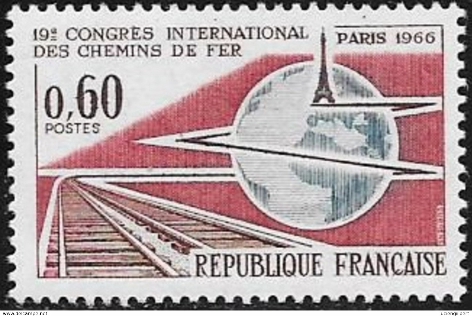 N° 1488  FRANCE  -  NEUF  -  19E CONGRES INTERNATIONAL CHEMINS DE FER PARIS -  1966 - Neufs