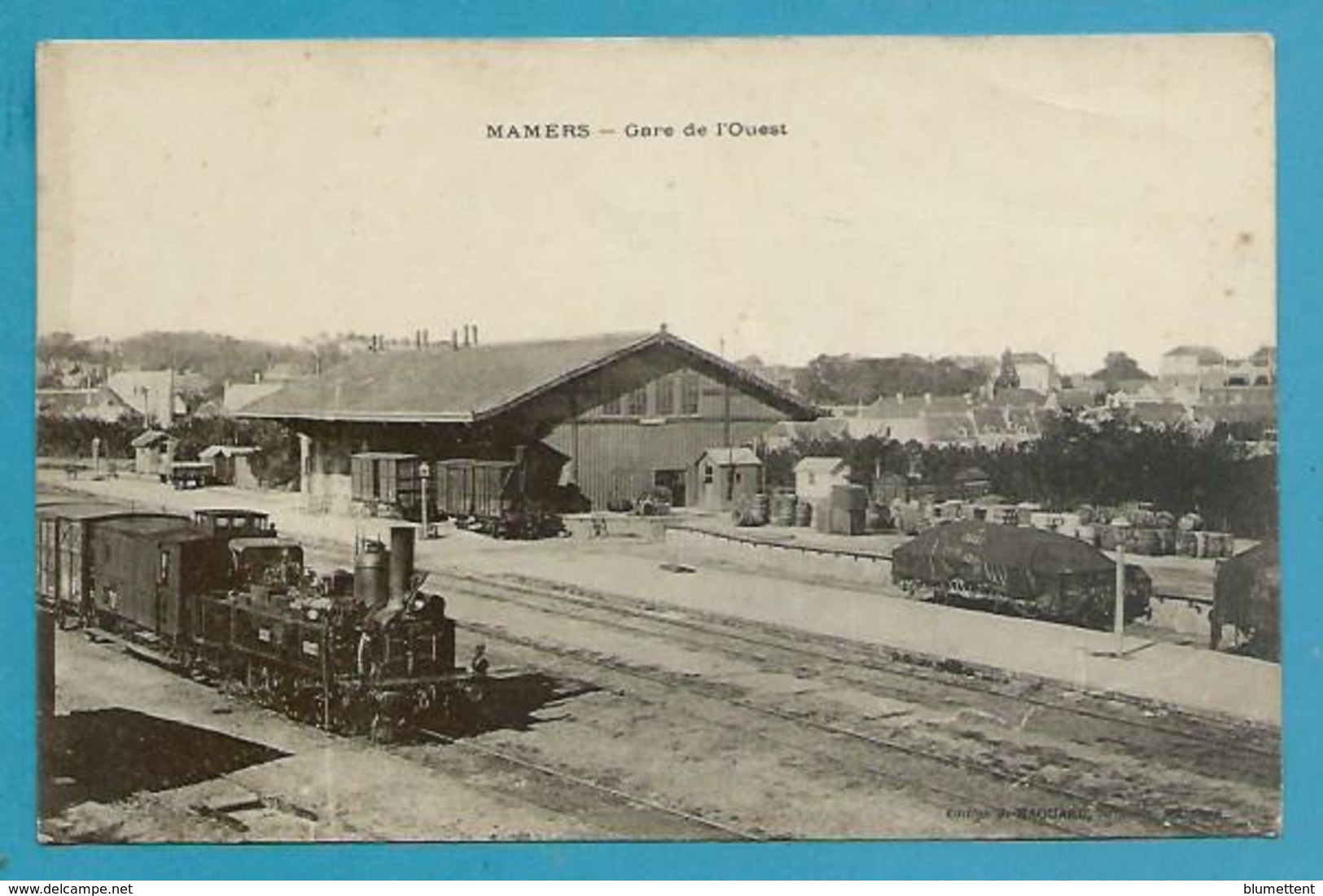 CPA - Chemin De Fer Train En Gare De MAMERS 72 - Mamers