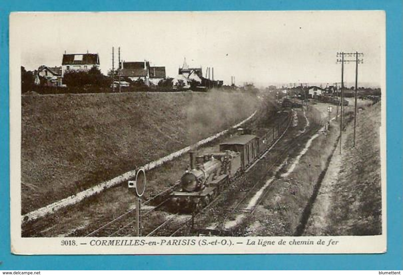 CPSM 9018 - Chemin De Fer Arrivée Du Train En Gare De CORMEILLES -EN-PARISIS 95 - Cormeilles En Parisis