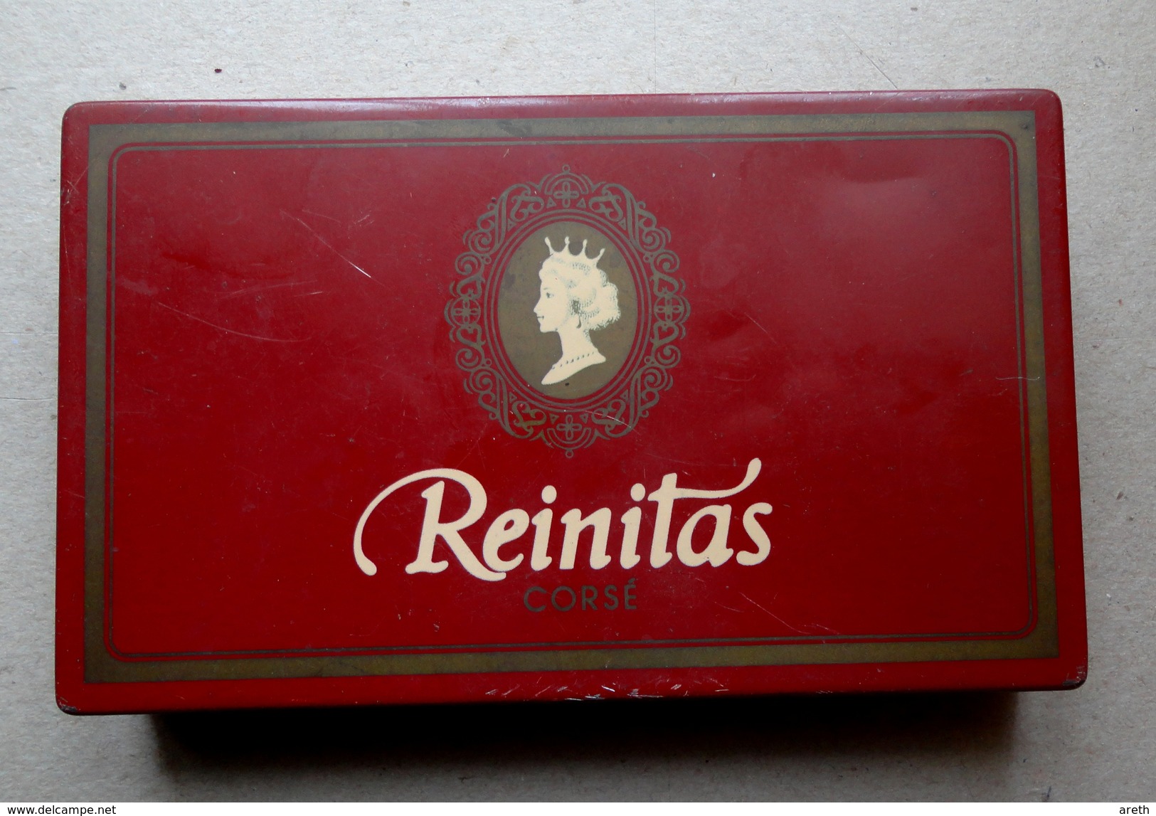 Ancienne Boite Métal Cigarillos REINITAS - Cajas Para Tabaco (vacios)