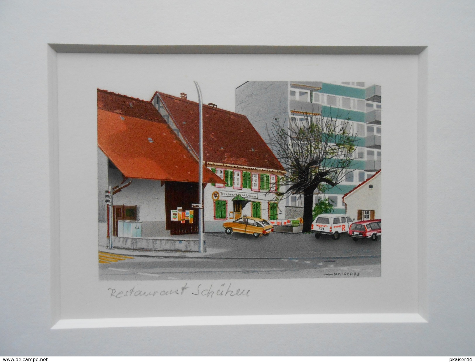 Acryl Malerei - CH Therwil BL Restaurant Schützen - 550,00 € - (R) - Acrilici