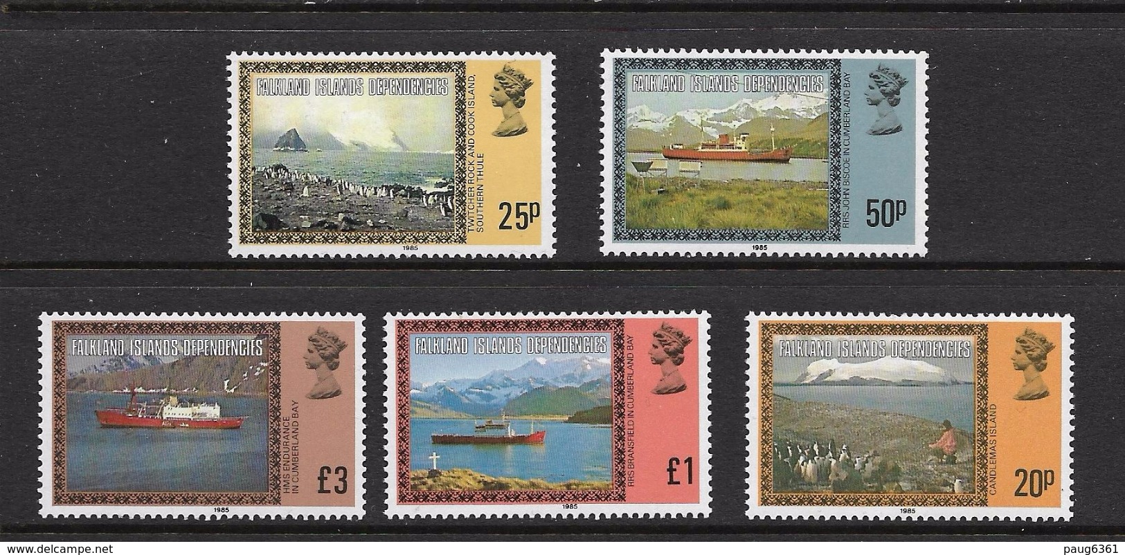 GEORGIE DU SUD 1985 PAYSAGES   YVERT N°7153/57  NEUF MNH** - Géorgie Du Sud