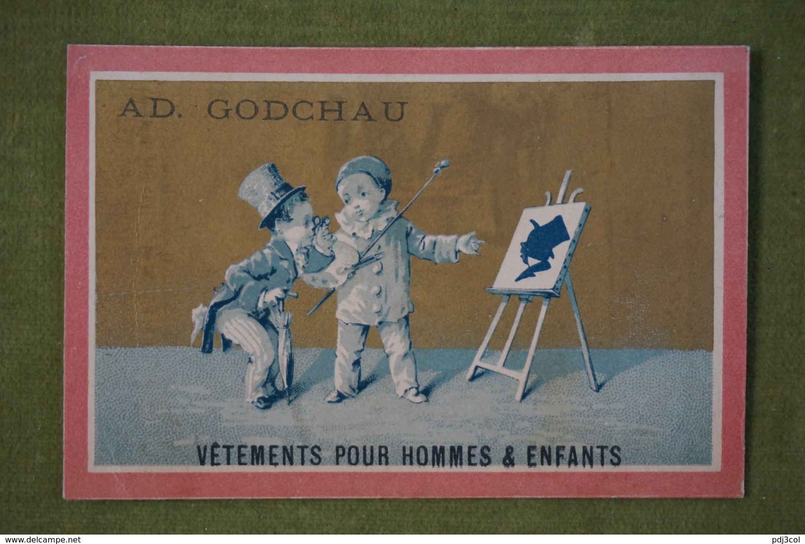 Ad Godchau - Série Pierrot - L'artiste Peintre - Fond Or - Imp. Testu Et Massin Vers 1880 - Altri & Non Classificati