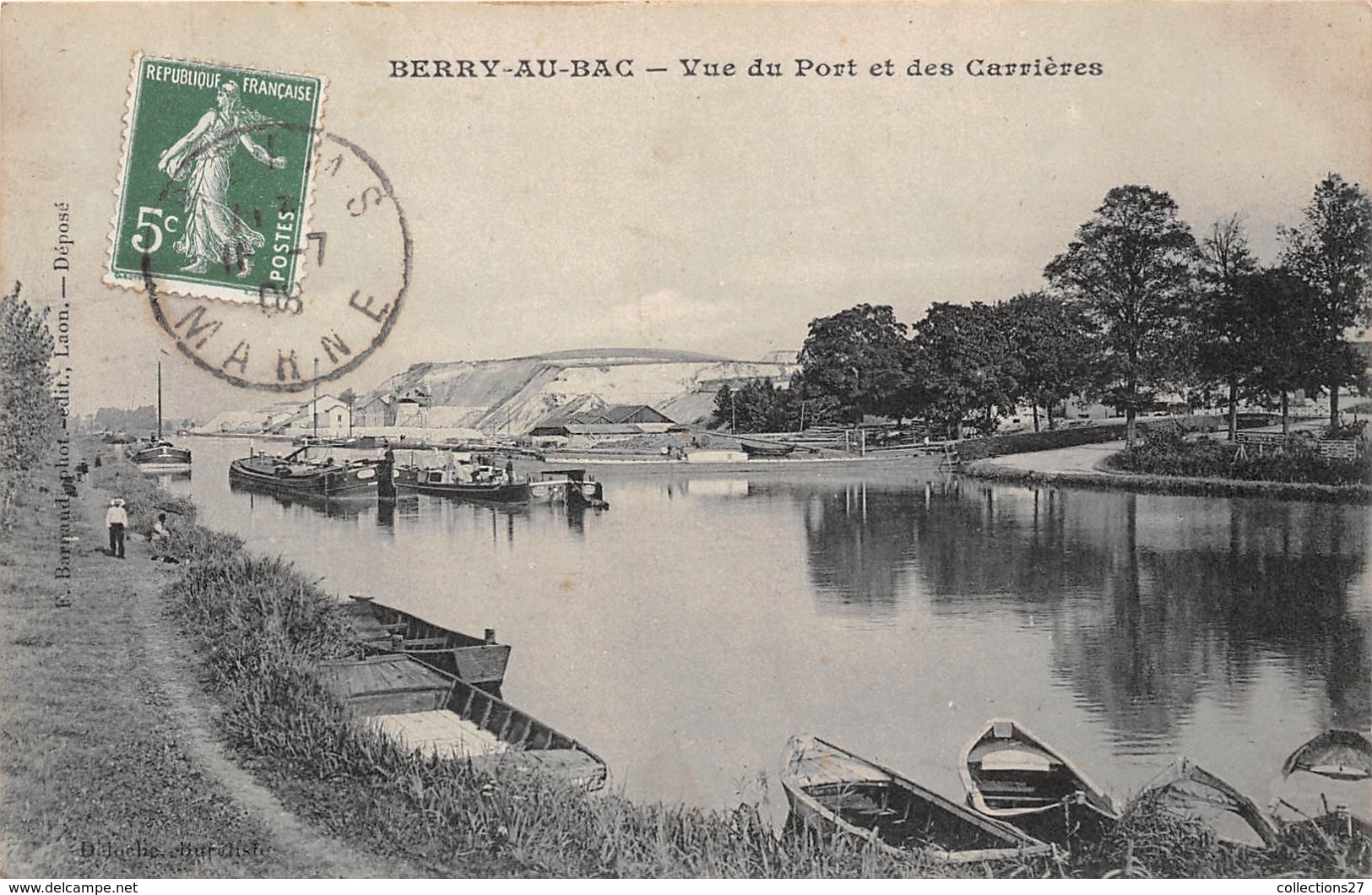 51-BERRY-AU-BAC- VUE DU PORT ET DES CARRIERES - Autres & Non Classés