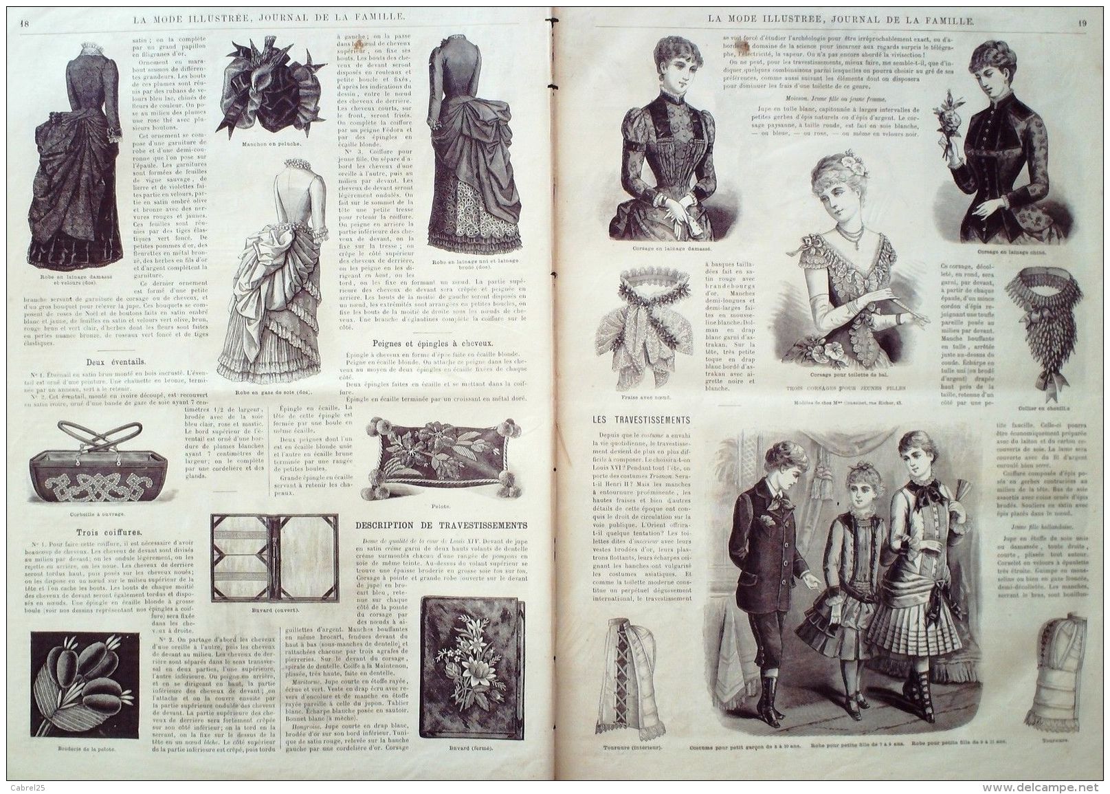 LA MODE ILLUSTREE-1884- 3-sans PATRONS-VOIR MODELES DETAILLES - Literature