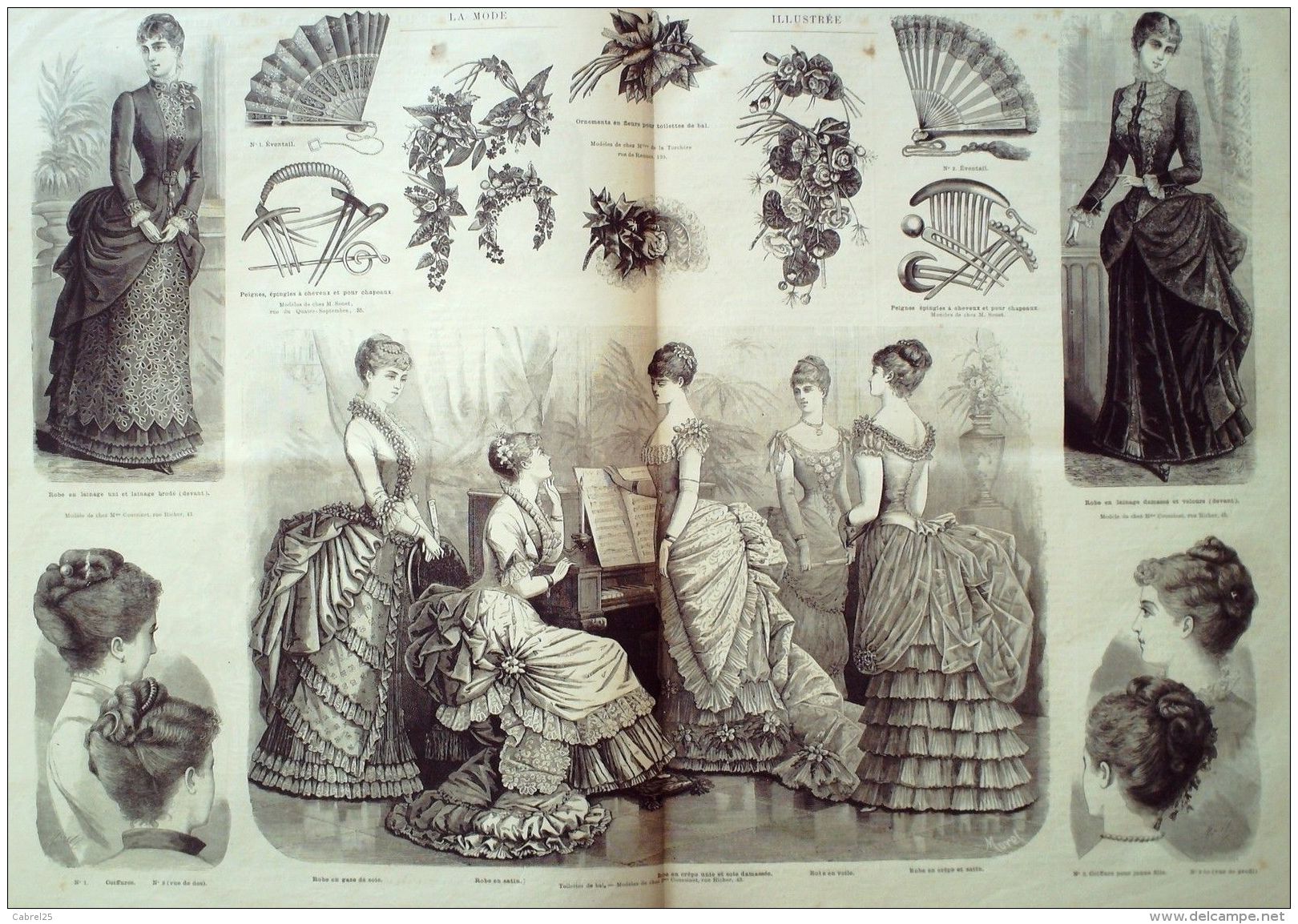 LA MODE ILLUSTREE-1884- 3-sans PATRONS-VOIR MODELES DETAILLES - Literature