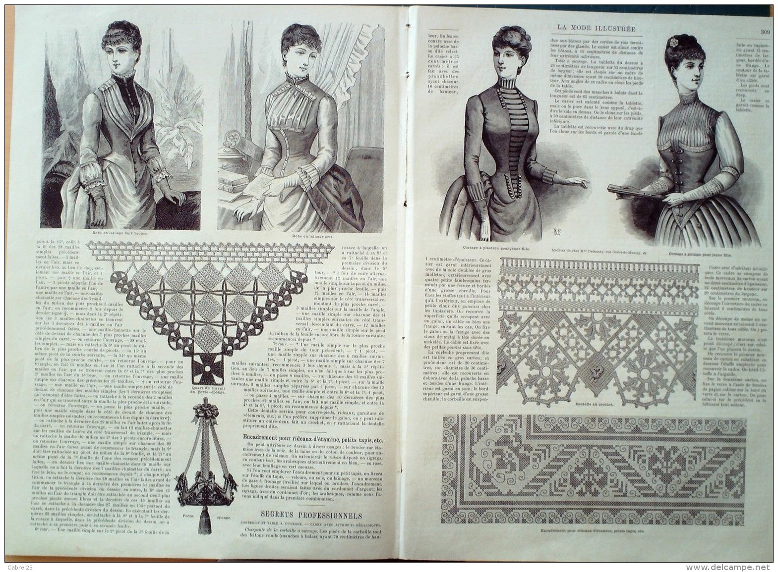 LA MODE ILLUSTREE-1885-39-sans PATRONS-VOIR MODELES DETAILLES - Literature