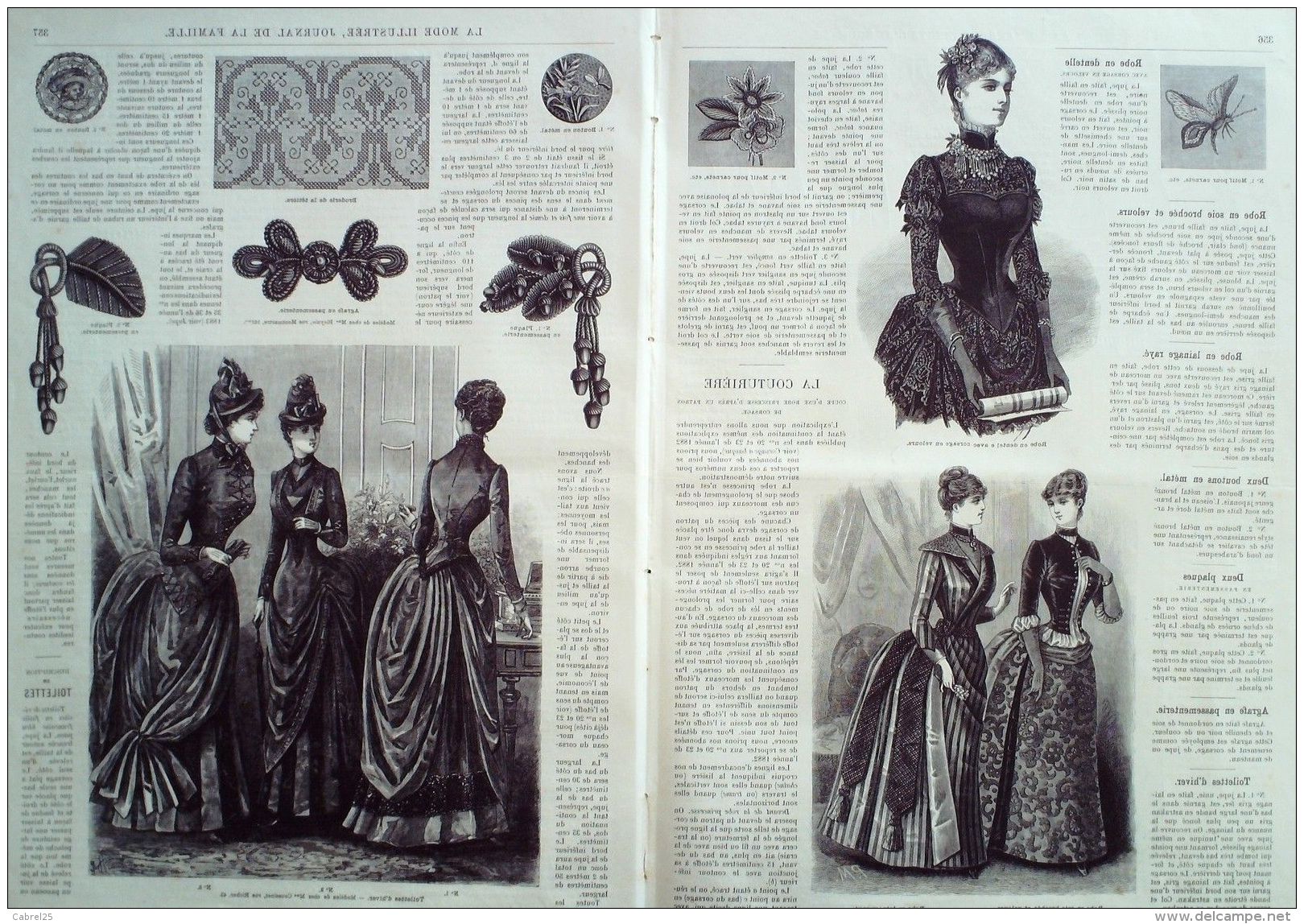 LA MODE ILLUSTREE-1885-45-sans PATRONS-VOIR MODELES DETAILLES - Literature