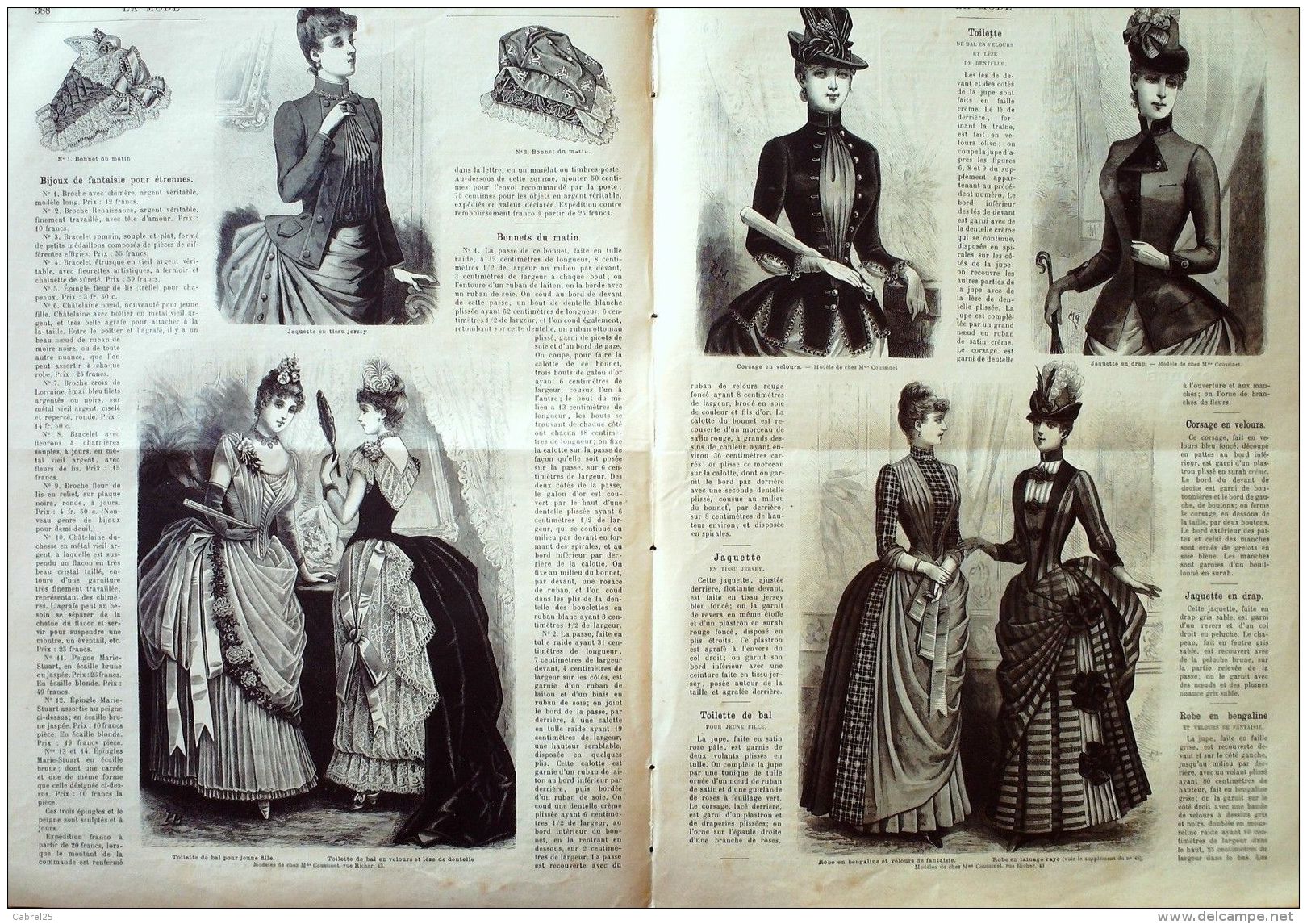 LA MODE ILLUSTREE-1886-49-sans PATRONS-VOIR MODELES DETAILLES - Literature